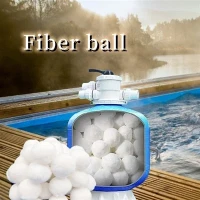 100% 50 mm augstas kvalitātes poliestera šķiedras bumba notekūdeņu attīrīšanai un naftas atradņu notekūdeņu filtrēšanai