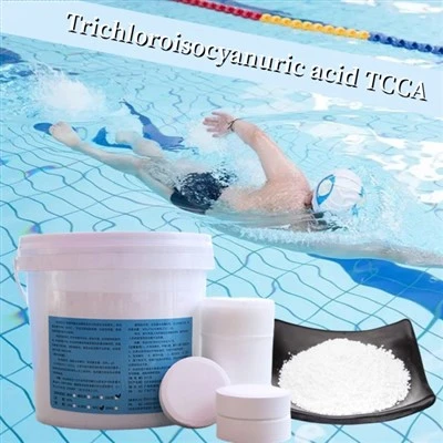 90% hlora satura TCCA tabletes un pulveri