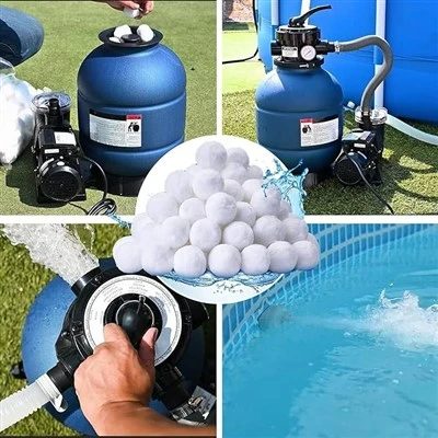 Tīrāka filtrēšana un ideāla peldbaseina filtra šķiedras bumba