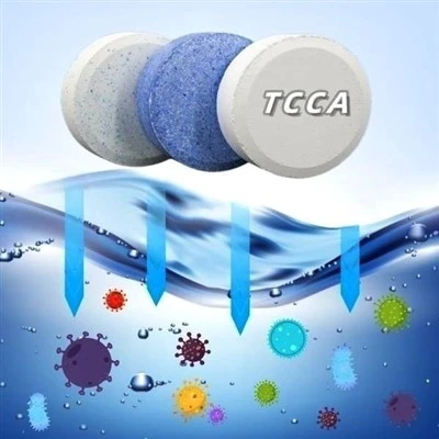 Garantētas kvalitātes baseina ķīmiskās hlora tabletes granulēts pulveris 90% TCCA