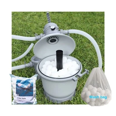Poo filtra materiāls, 100% poliestera šķiedras lodveida smilšu filtrs, 700 g filtra lodītes, piemērots peldbaseina tīrīšanas ierīcei
